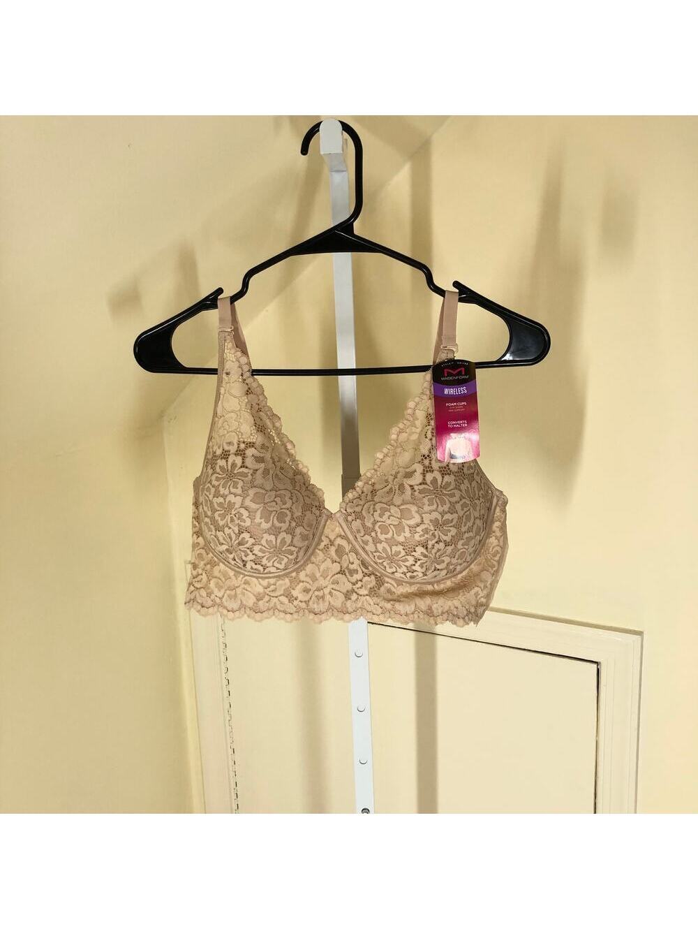 Maidenform NWT Women's Wireless Convertible Foam Cups Beige Bra Size 40B